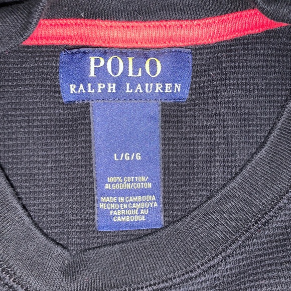 Polo Ralph Lauren Men’s Black with Red Horse Long Sleeve Shirt Size: Large EUC - Picture 3 of 4